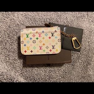 SOLD**Authentic Louis Vuitton multicolor key pouch